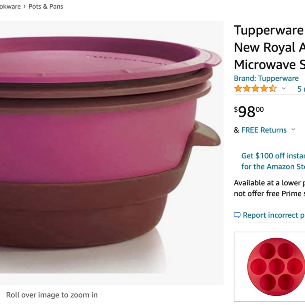 Tupperware Smart Steamer in Amethyst Purple